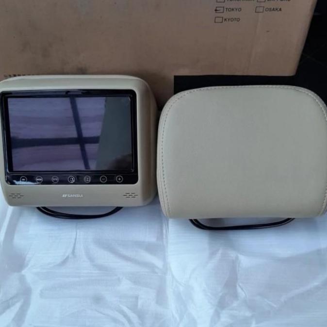 Good- Tv Headrest mobil merek SANSUI SA-HM802 TV JOK MOBIL