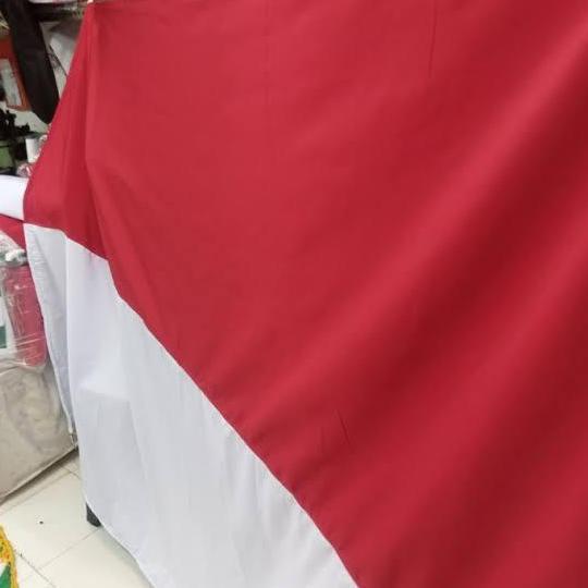 Festwid- Bahan Kain Bendera Katun Tc Merah Putih Yard Gulungan Indonesia Murah