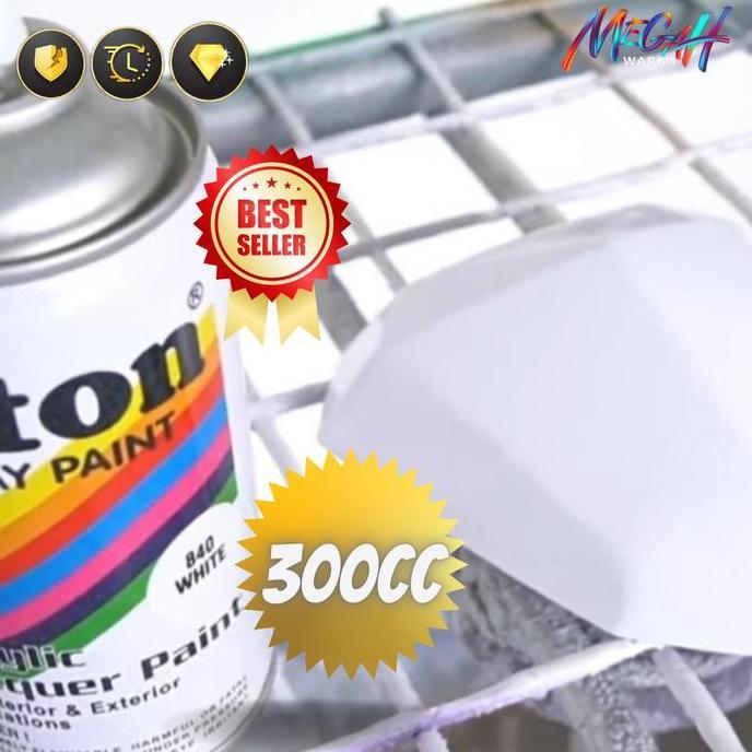 Cat- Cat Pilox Diton White 840 300Cc Warna Putih Solid Pilok Pylox Sepeda