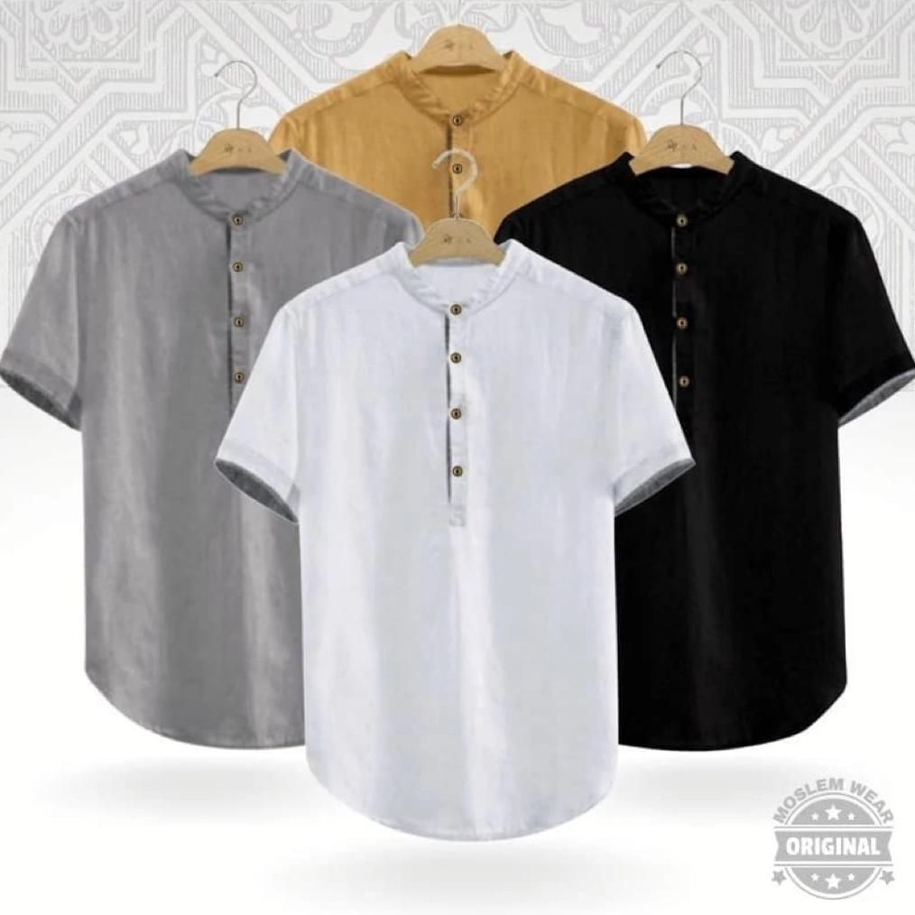 DISKON BAJU KOKO PRIA DEWASA / BAJU KOKO KURTA LENGAN PENDEK / KOKO KURTA PAKISTAN PRIA DEWASA