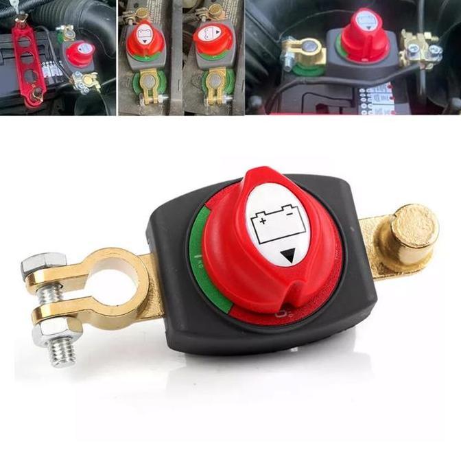 JUILOOSHOPHS - SAKLAR PEMUTUS ARUS AKI MOBIL KENDARAAN TRUK CAR BATTERY ENGINE CUT ON OFF SWITCH 12V