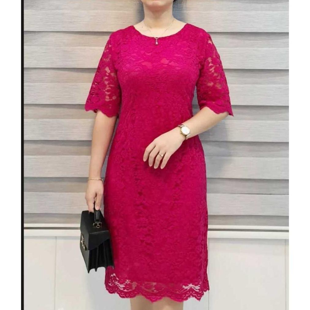 new dress brokat wanita kondangan natal kekinian pesta remaja terbaru dress brokat modern
