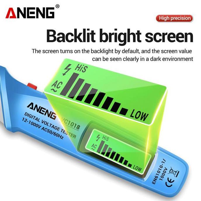 Irontime- Aneng Vc1018 Alat Pendeteksi Arus Aliran Listrik Tespen Bunyi Deteksi Kabel Putus Original