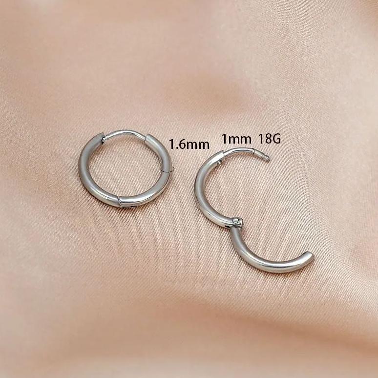 Recommended Sepasang 2 Pcs Anting Hip Hop-Anting Bayi-Anting Hoop-Hoop Earing-Anting Lingkaran-Antin