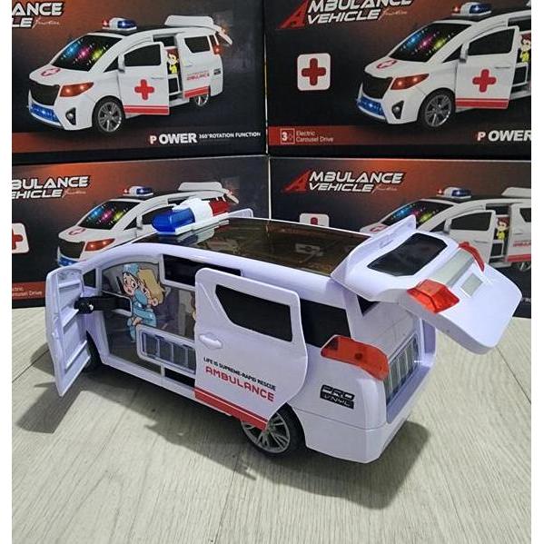 Kitwill- Mainan Mobil Ambulance Jumbo Bisa Buka Semua Pintu