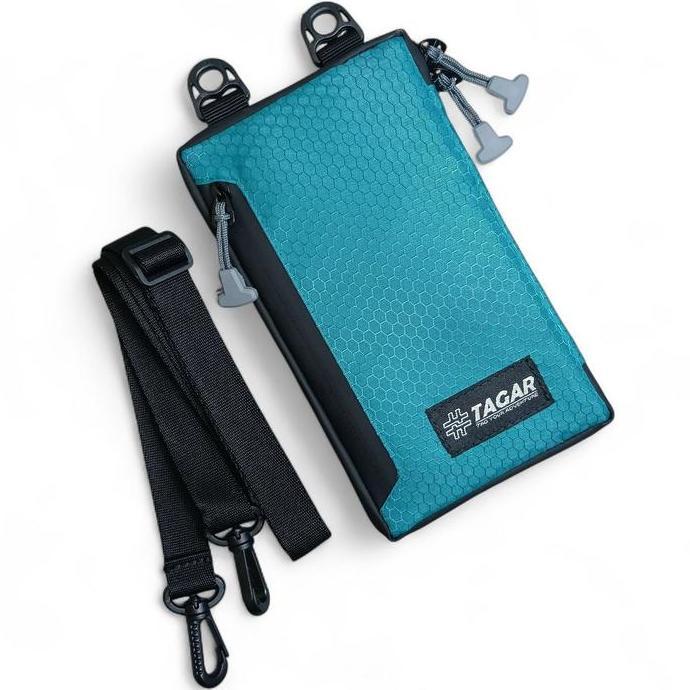 Backpack- Tagar - Hanging Wallet Hornet Motif Hexagon Tas Handphone Kartu Pria Wanita Multifungsi Sa