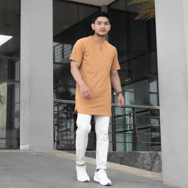 BEST SELLER ORIGINAL KAOS AHAD ISLAMI KAOS GAMIS ZIPPER - KAOS KURTA - KURTA PRIA - KURTA LENGAN PEN