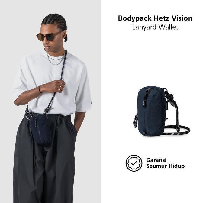 Backpack- Bodypack Hetz Vision  Travel Pouch Tas Dompet Hp Selempang Kecil Ringan Dan Kuat - Navy