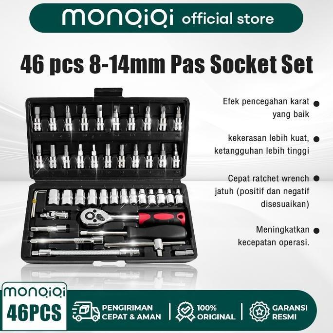 febylaran - kunci sok set 46 pcs / kunci set lengkap / tool kit set / kunci sok