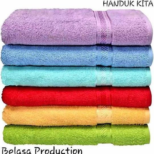 Instancodbisa- Grosir Handuk Merah Putih Besar 70 X 140 Terry Palmer - Handuk Dewasa