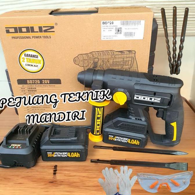 KIKYO MESIN BOR BOBOK BETON TEMBOK CORDLESS DOLIZ BD 720 / BOR DOLIZ BD720
