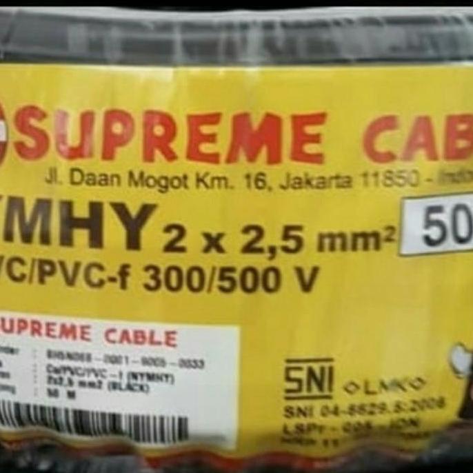 kabel serabut nymhy/nyyhy 2x2,5 50m Supreme/kabel Supreme nymhy 2 x2,5