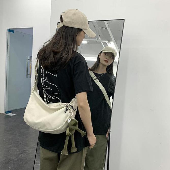 HOT TAS SELEMPANG BAHU PRIA COWO WANITA KEREN SIKLE CANVAS BAG TAS SELEMPANG KANVAS SLING BAG CANVAS