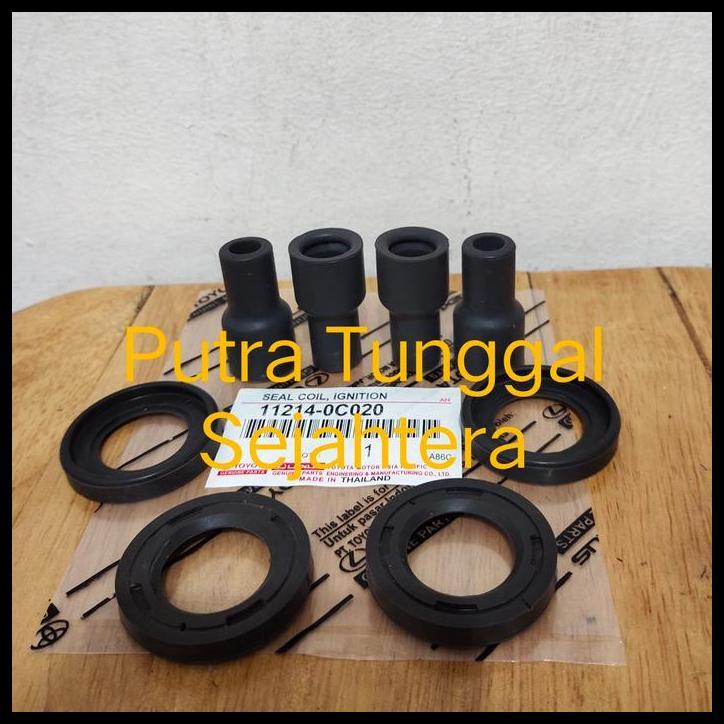 DISKON SEAL COIL KARET KOIL ORIGINAL INNOVA FORTUNER BENSIN 11214-0C020 1SET