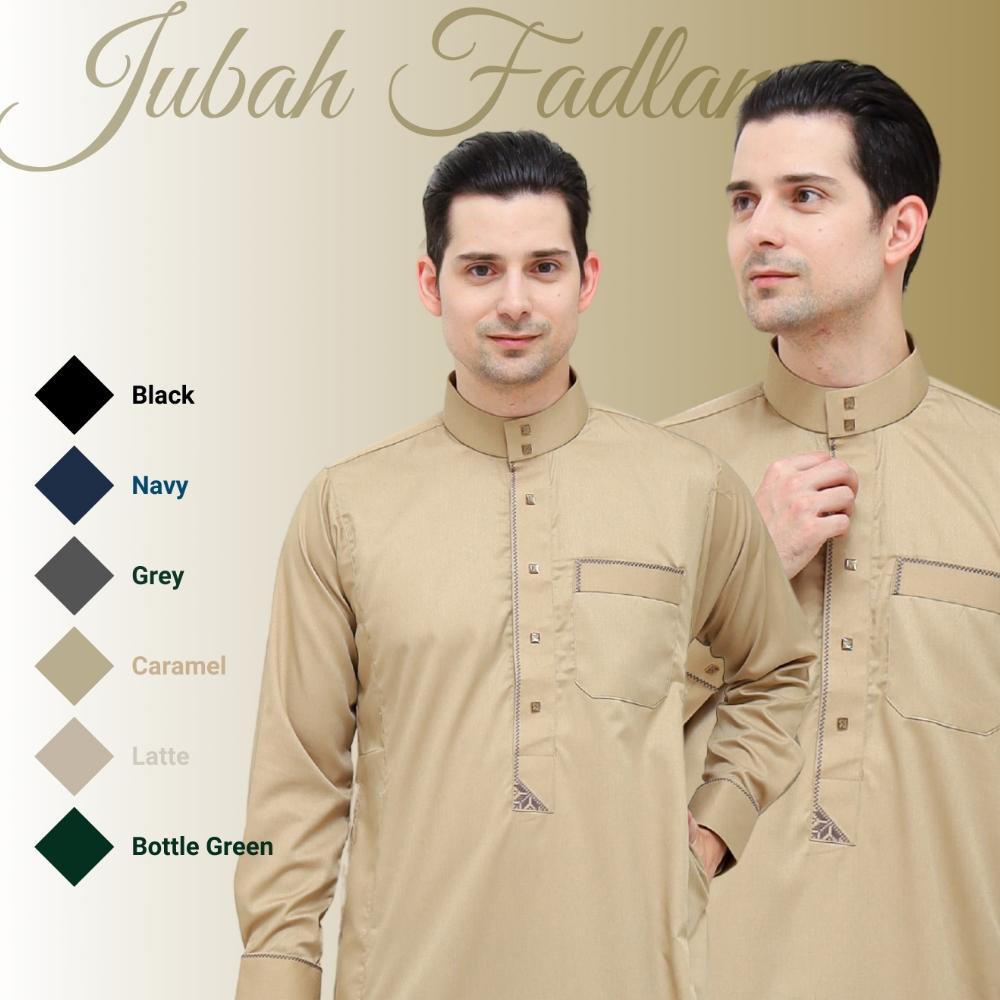 ORIGINAL ZEEFORA GAMIS FADLAN JUBAH SAUDI BASIC THOBE PRIA DEWASA KANCING SNAP TANGAN PANJANG BERKUA