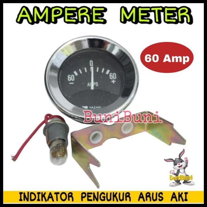 GRATIS ONGKIR AMPERE METER DC / AMPER CAS / INDIKATOR PENGUKUR ARUS AKI MOBIL & MESIN UNIVERSAL