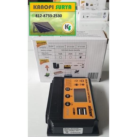 Panelfiks- Scc Solar Charge Controller Lithium Lifepo4 12V/24V 20A/30A