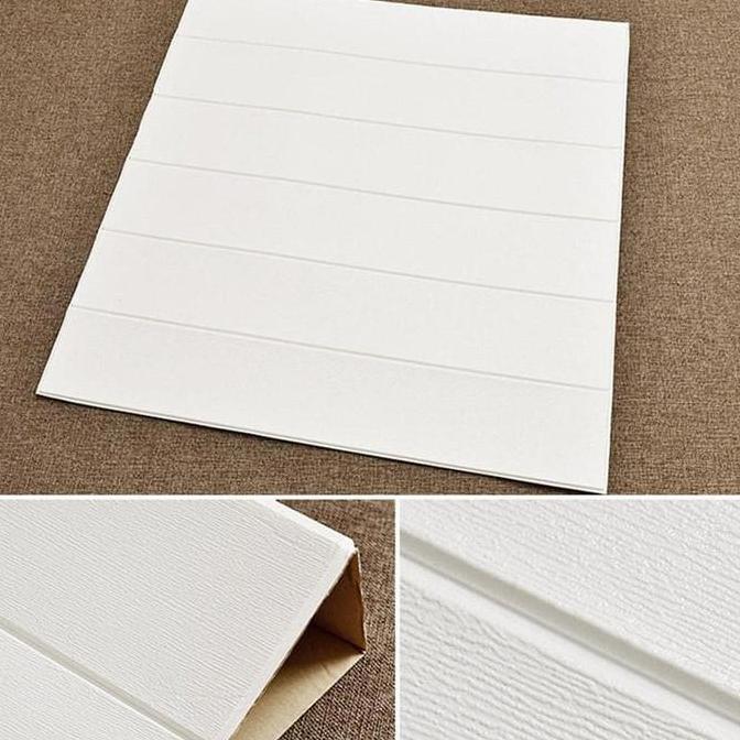 Obelik- Foam 3D Kayu List Wood Panel Spons Wallpaper Sticker Dinding