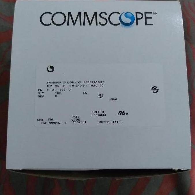 amp cat 6 konektor @100bh / RJ45 cat 6 commscope / RJ45 amp cat6