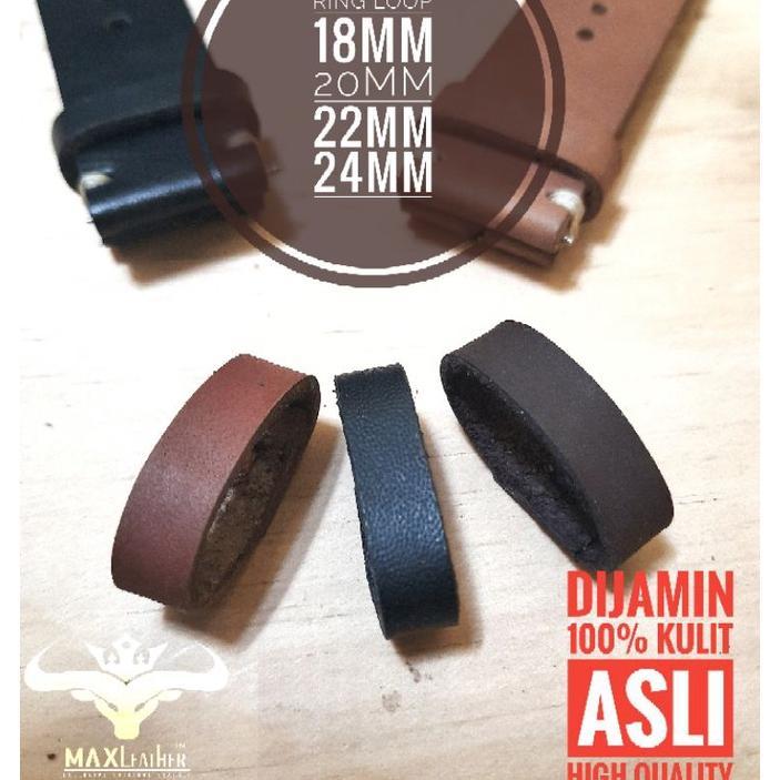 value pack ringloop kulit asli, strap jam , strap kulit, ringloop 18mm,20mm,22mm,24mm