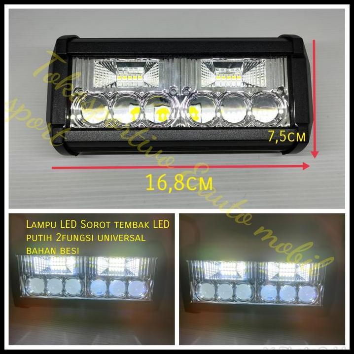 TERMURAH LAMPU SOROT LED LAMPU TEMBAK LED PUTIH KOTAK UNIVERSAL MOBIL LED PROJE 