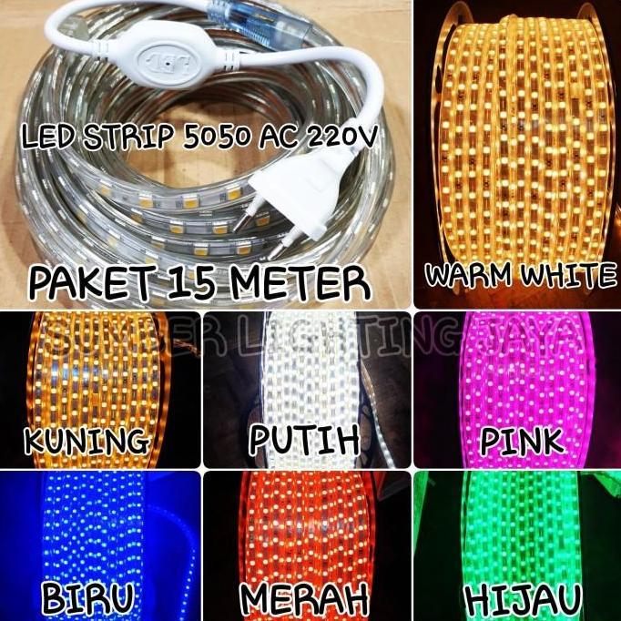 Lightwoll- Paket 15M Lampu Led Strip 5050 Smd / Led Strip 5050 Smd Khusus Per 15M