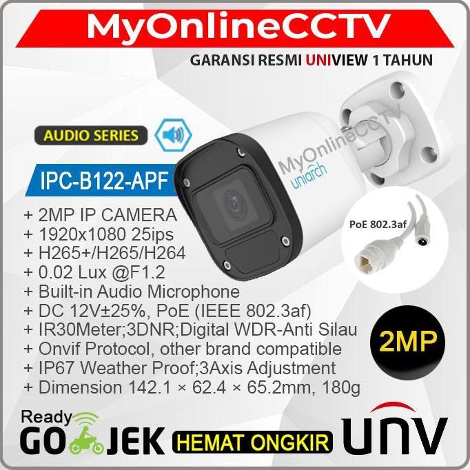 Instancodbisa- Ipc-B122-Apf28 Apf40 Pf28 Pf40 2Mp Audio Uniarch Unv Ip Camera Cctv