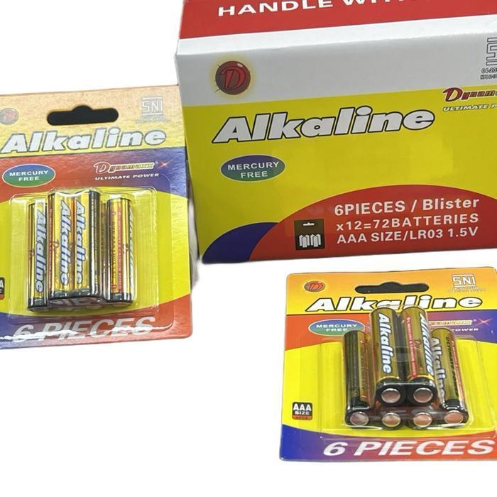 (Ready) Dynamaxx Baterai Alkaline  Aa /Aaa Batu Battery Tipe A2/A3 Sebox Isi 72 Pc Bestseller