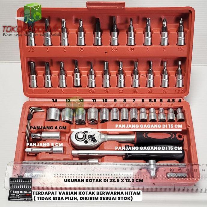 DAGSSTOREE - KUNCI SOCK / SOCKET / SHOCK / SOK WRENCH 27 PCS , KUNCI 40 , KUNCI 10 , KUNCI 46 , KUNC