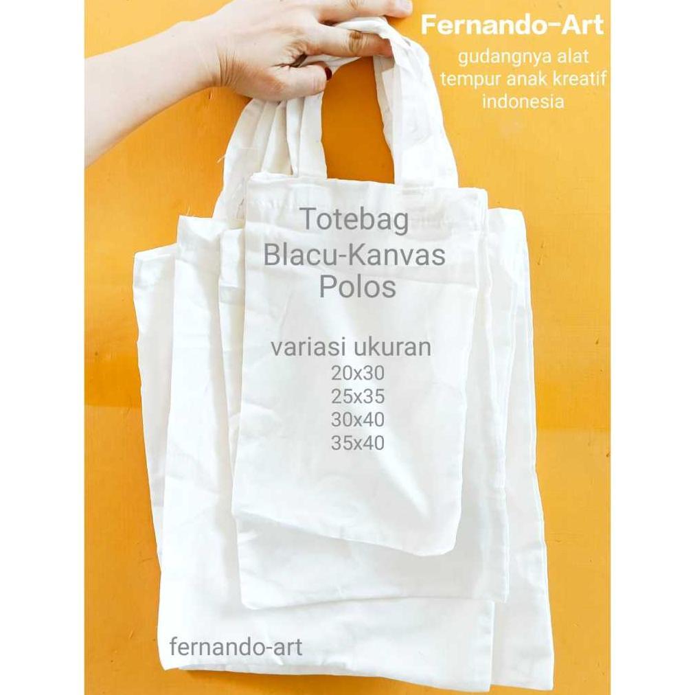 MURAH NB - Totebag Blacu Putih Polos Untuk Lukis / Totebag Blacu Putih Polos Standard Type Potrait /