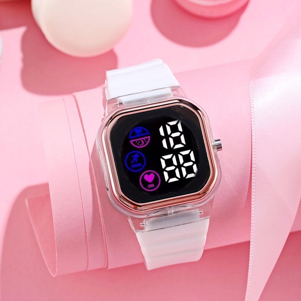 HEMAT COD Jam Tangan Wanita Digital Segi Tampilan Layar Baru Fashion Watch LED Sprot Harga Grosir S1