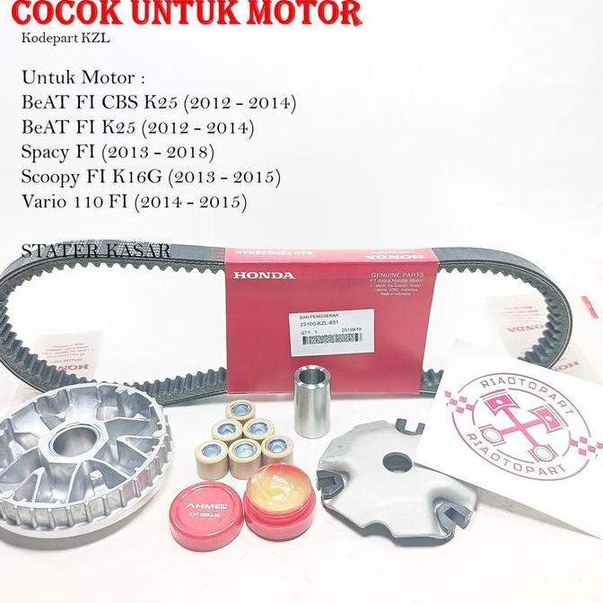 Promo Paket Vanbelt Set Komplit RUMAH ROLLER STARTER KASAR Beat Fi,Scoopy Fi , Spacy injeksi Vario 1