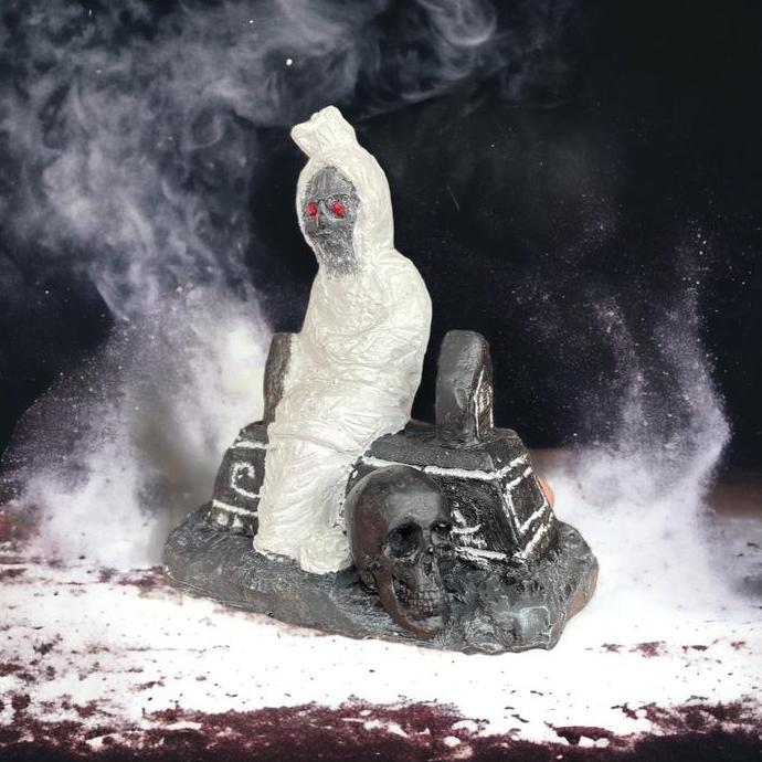 Promo Patung Pocong Tengkorak Setan - Hiasan Aquarium Diskon