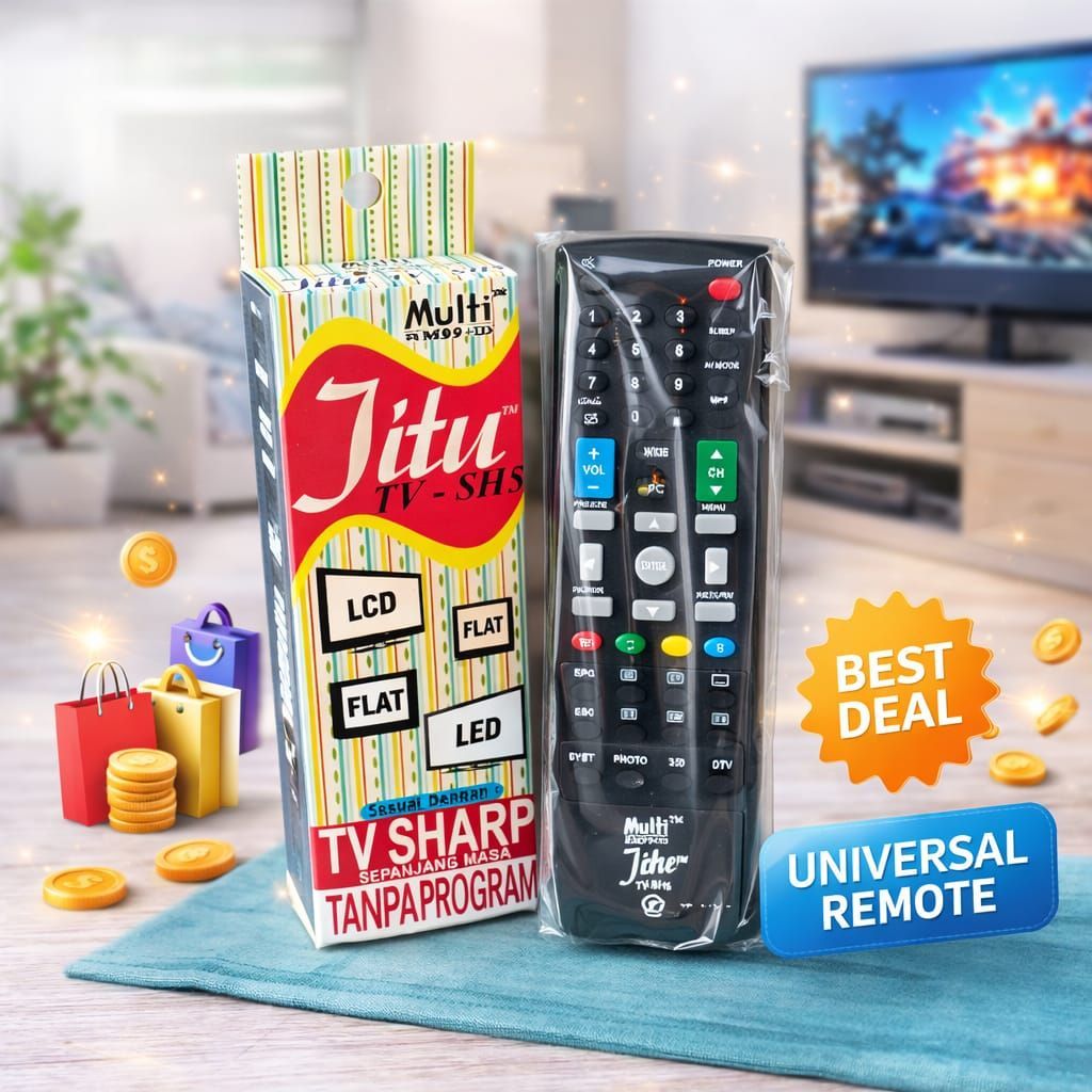 Jitu Remote TV Universal Sharp Tanpa Program  Multi Jitu TV-SHS