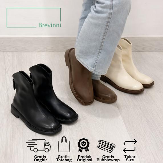 Kualitas Super Brevinni Maddy Winter Ankle Boots || Sepatu Boots Wanita Premium Quality || Boots Kor