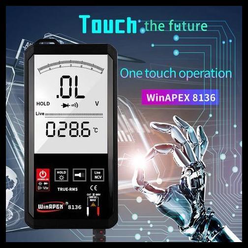 DISKON POCKET SIZE DIGITAL MULTIMETER TOUCHSCREEN AC/DC ET8138 - BLACK 