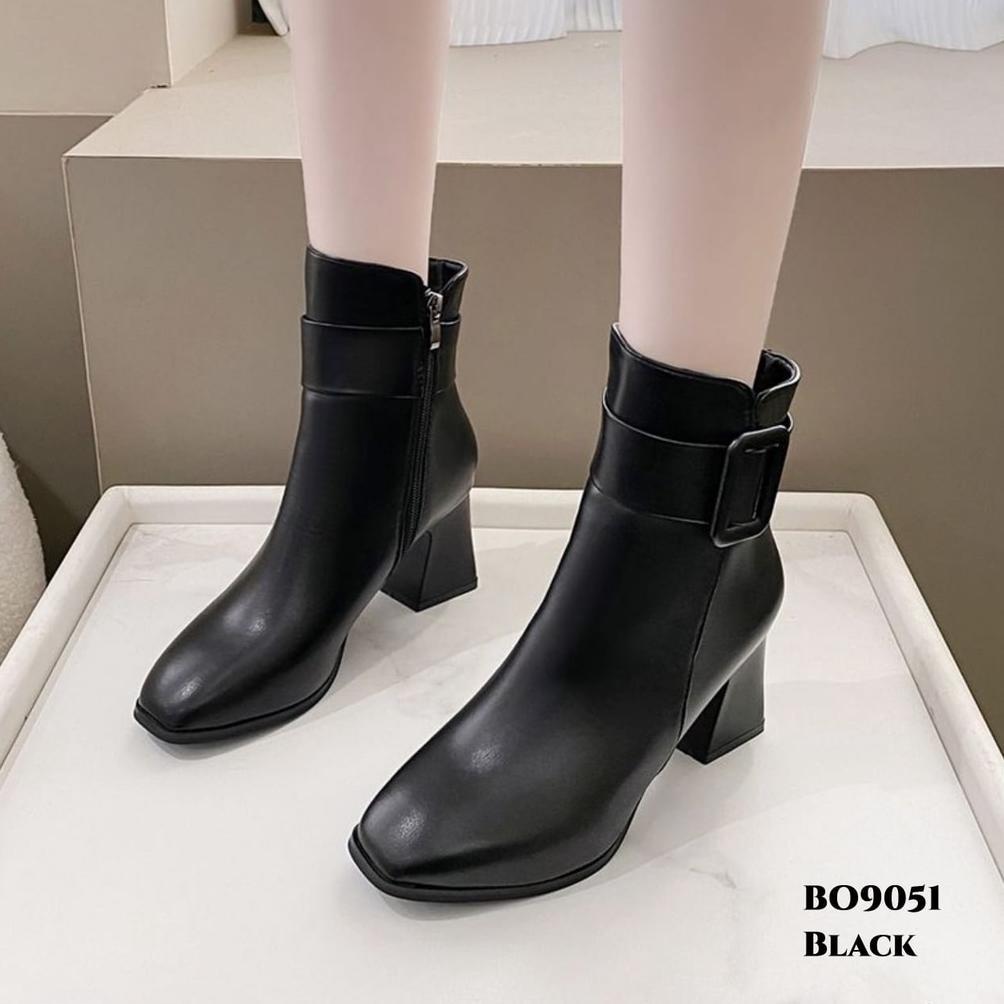 HOT DEALS PRF Sepatu Boots Flat Korea BO9051 Heel 7cm PU