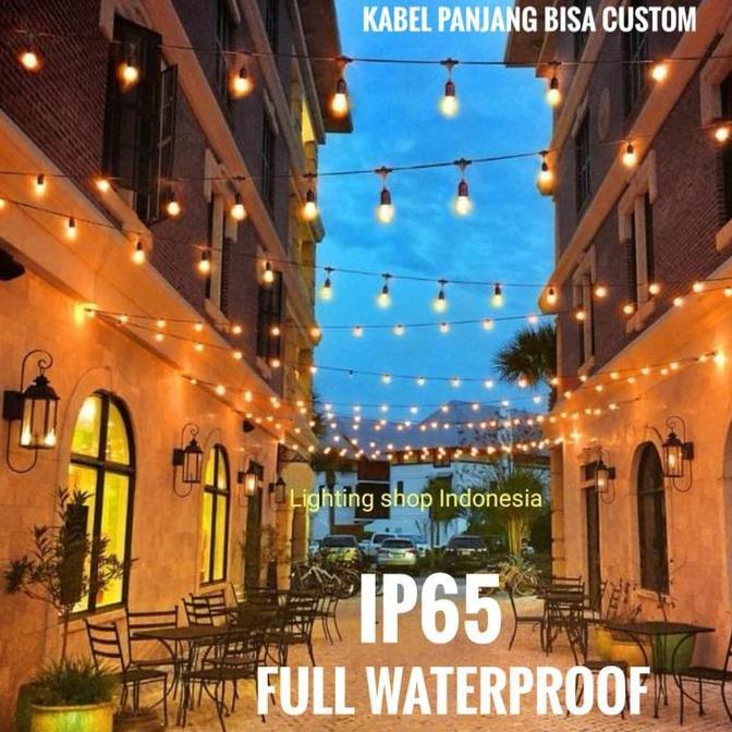 Kabel fiting lampu gantung custom 50m 50 fiting outdoor 50 meter