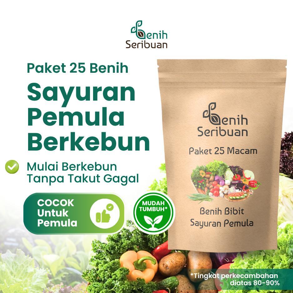 BENIH SERIBUAN - Paket 25 Macam Benih Sayuran untuk Pemula
