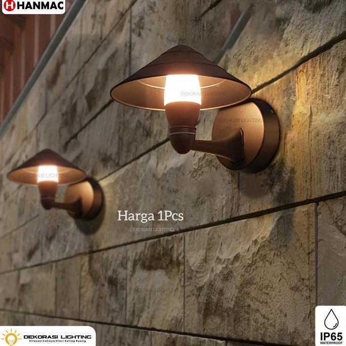 Lampu dinding led 10watt model topi outdoor waterproof taman minimalis