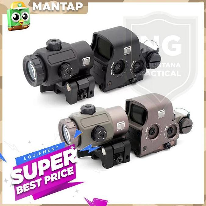 mz_fiktra - holosight xps 3-2 558 combo g43 magnifier aeg gbbr scope sight