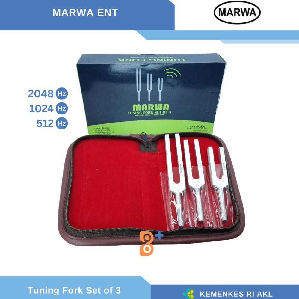 MARWA Tuning Fork Set of 3 / Garpu Tala Set 3 512 Hz - 1024 Hz - 2048 Hz