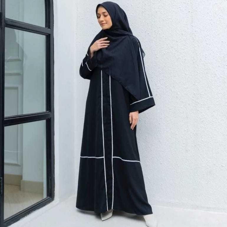 DISKON ABAYA ASMAH GAMIS DRESS ARAB SAUDI ABAYA ASMAH MINIMALIS EXCLUSIVE BAHAN CRINKLE AIRFLOW IMPO