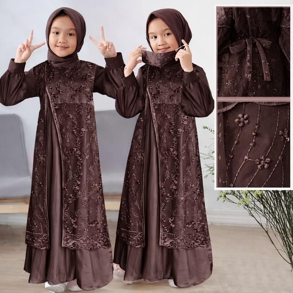 DISKON GAMIS ANAK BROKAT PEREMPUAN MODEL BARU KID MUSLIM FASHION KIYARA