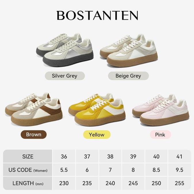 Terpopuler- Bostanten X Popsea+[Wenny Shoes] Bostanten Nami Sepatu Sneakers Wanita Sport Shoes Cream