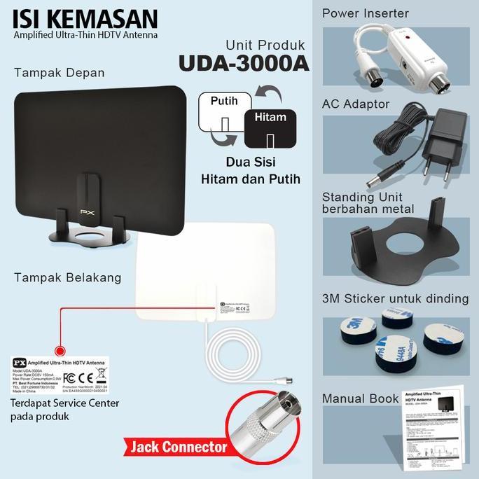 Instancodbisa- Px Uda3000A - Indoor Antena Tv Digital Indoor Uda3000 Uda 3000 3000A