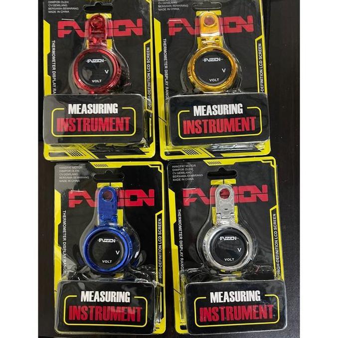 FORMEXINO PROMO VOLTMETER AKI DIGITAL BULAT FUZION LED PLUS BREKET DUDUKAN SPION WATERPROOF VOLT MET