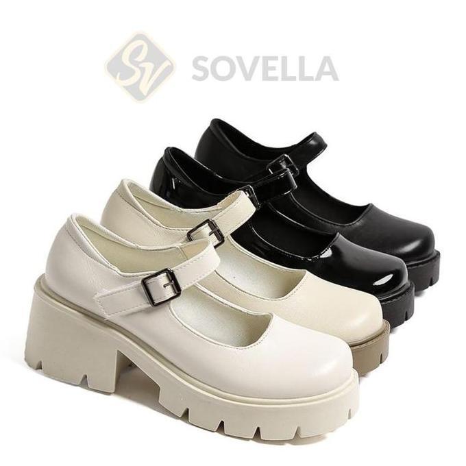 Terpopuler- Sovella Thalia Sepatu Boots Fashion Pantofel Wanita Hitam Polos