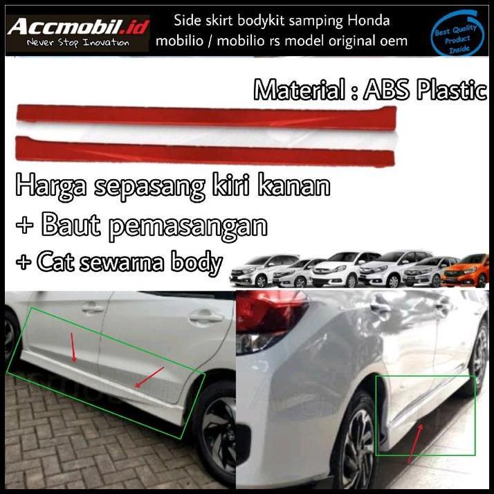 GRATIS ONGKIR SIDE SKIRT BODYKIT SAMPING HONDA MOBILIO / MOBILIO RS MODEL ORIGINAL OEM 