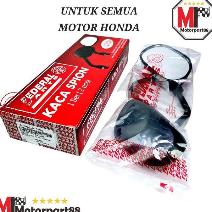 DS168 >> KACA SPION mirror back set UNTUK SEMUA MOTOR HONDA YAMAHA UNIVERSAL SUPRA KARISMA REVO F1ZR